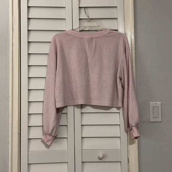 Stoney Clover Lane x Target Cropped Sweatshirt in Pink - Picture 4 of 7